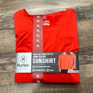 NWT • Hurley • sunny side hybrid stretch long sleeve sun shirt